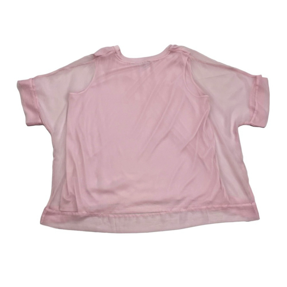 Claire France baby light pink size 4X US blouse layered short sleeves light - Picture 8 of 10